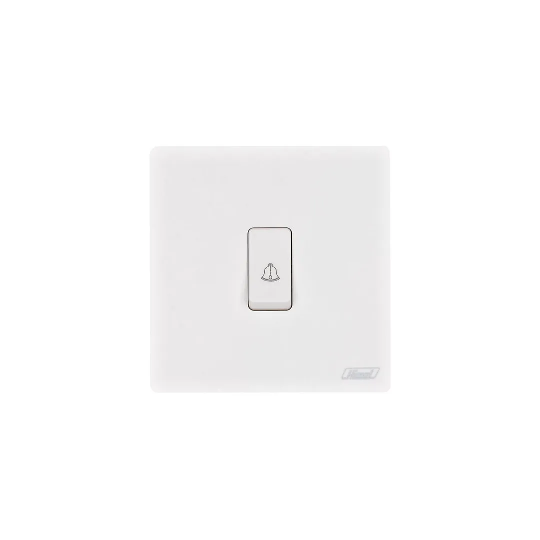 Himel Altivo 1 Gang Bell Push Switch Small White