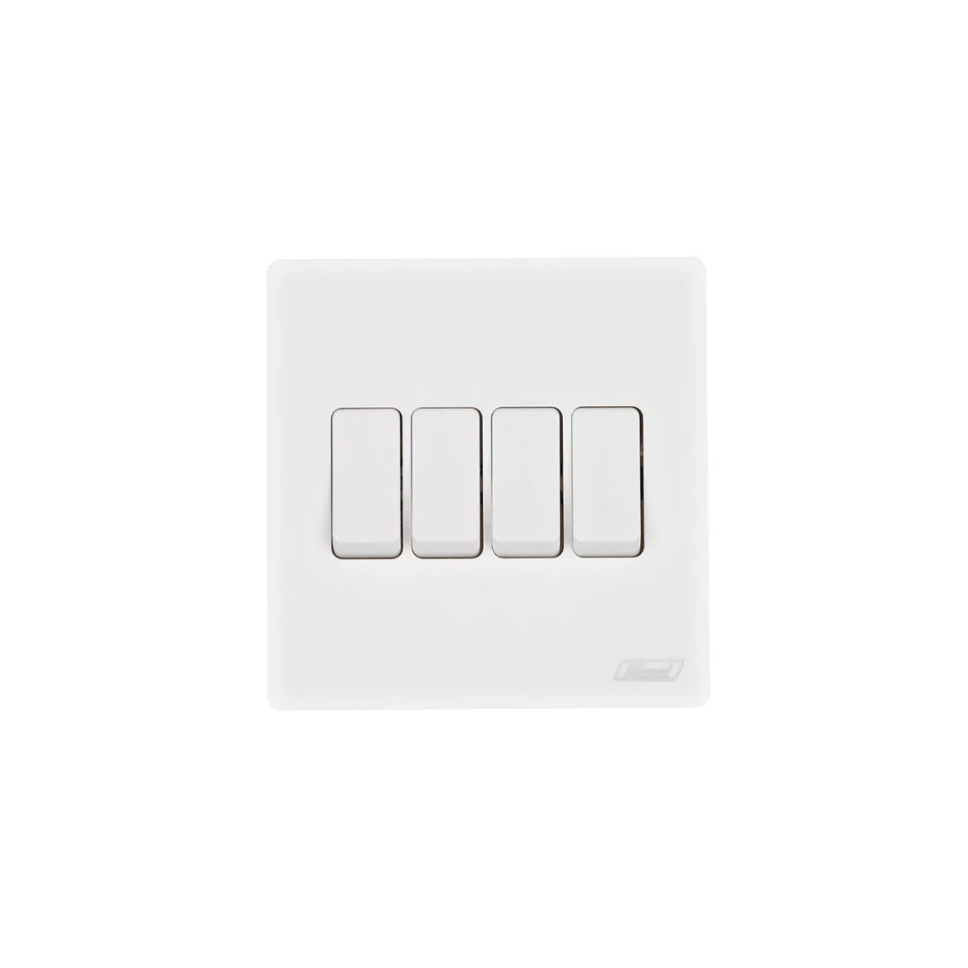 Himel Altivo 10A 4 Gang 2 Way Switch White