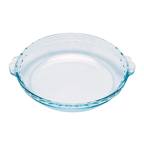 Pyrex Bake and Enjoy Glass Pie dish with handles High resistance - 26 x 23cm