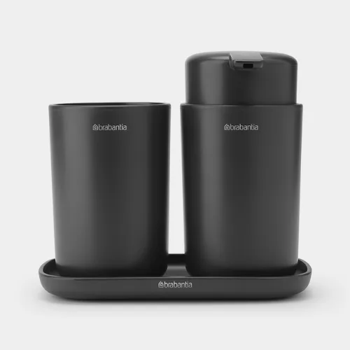 Renew Bathroom Accessory Set of 3 - Dark Grey