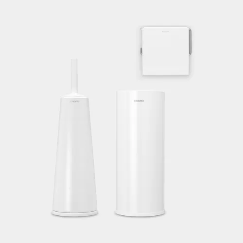 Renew Toilet Accessory Set Of 3 - White
