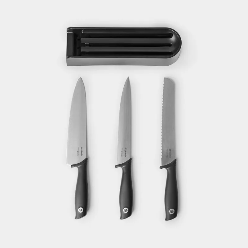 Drawer Knife Block Plus Knives TASTY+ - Dark Grey