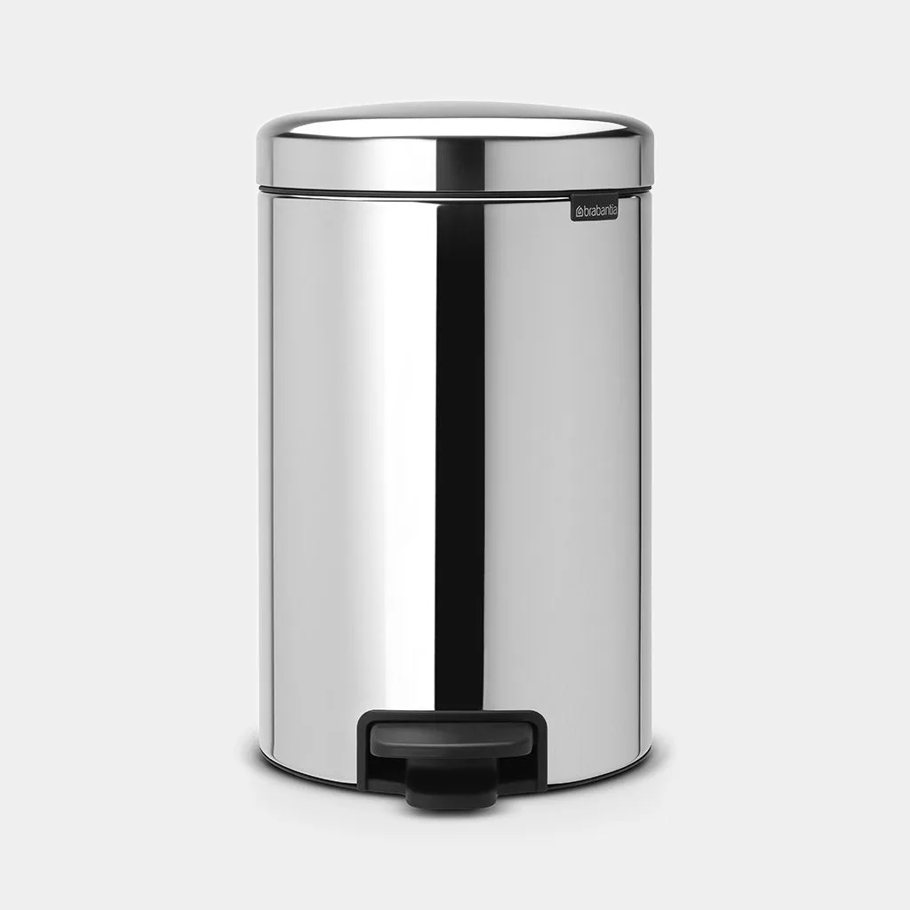Newicon Pedal Bin 12L - Brilliant Steel