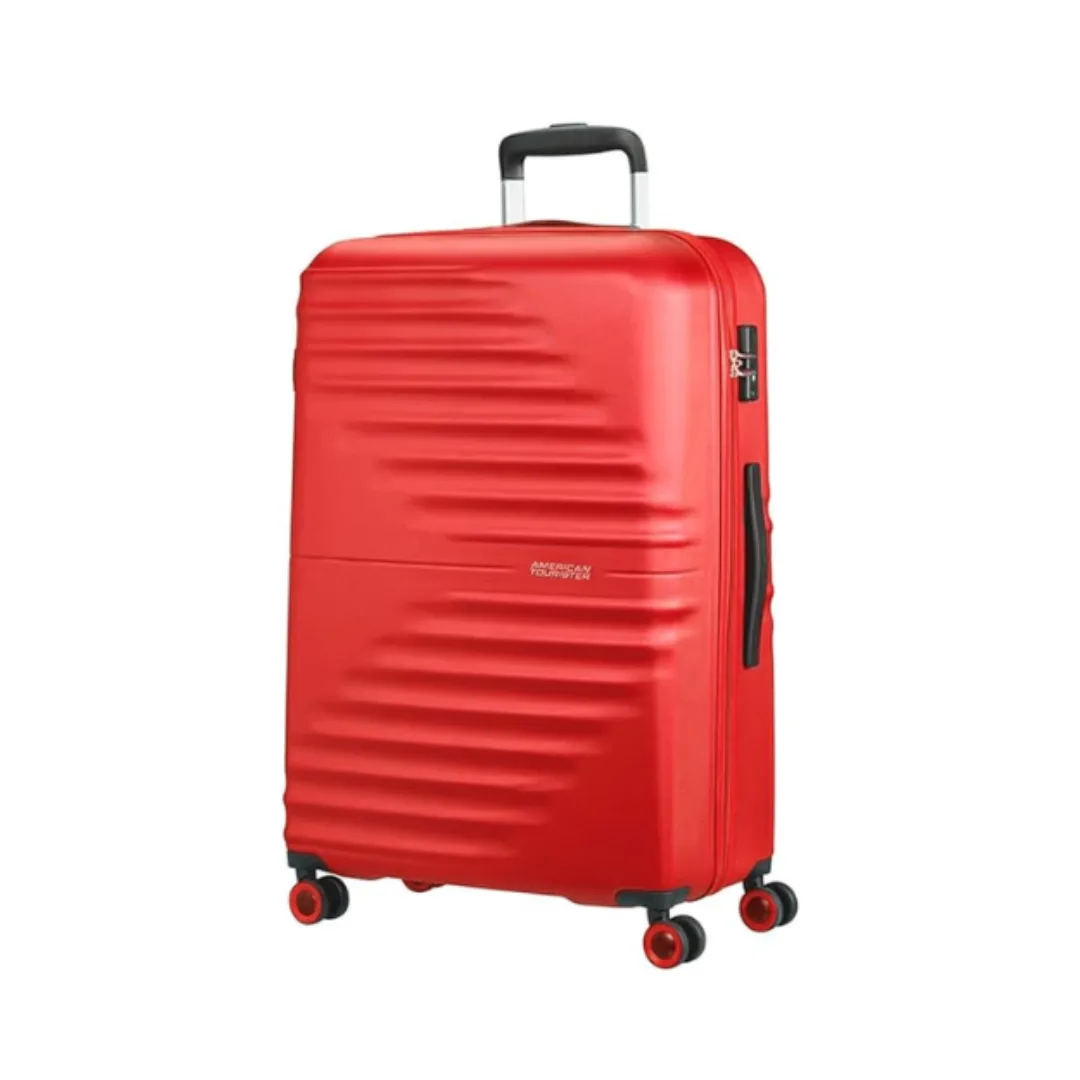 American Tourister Twist Waves 77cm Vivid Red Large Suitcase