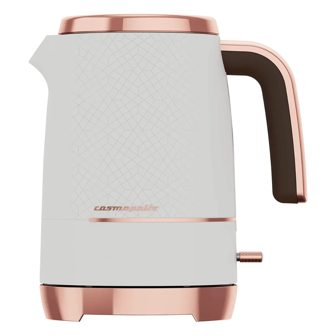 Beko Cosmopolis Jug Kettle 1.7L Retro White Rose Gold WKM8306W