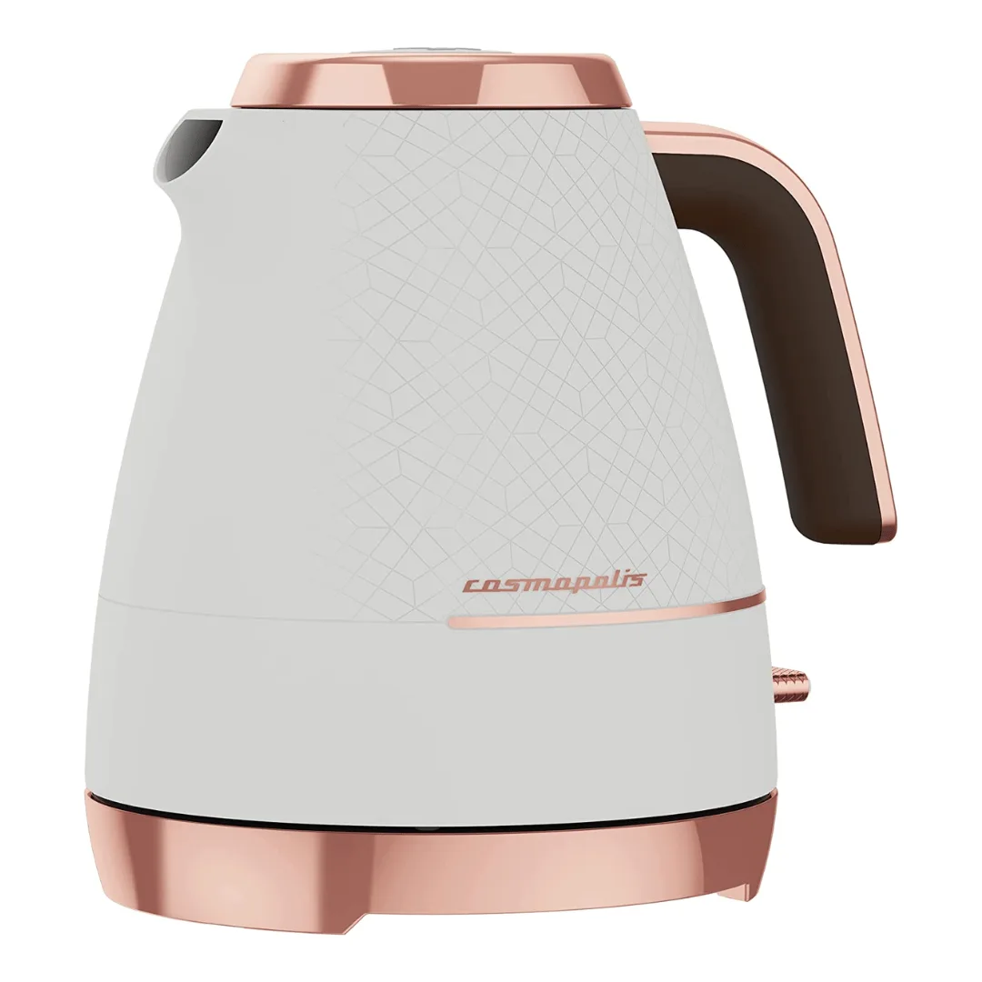 Beko Cosmopolis Dome Kettle 1.7L Retro White Rose Gold WKM8307WL