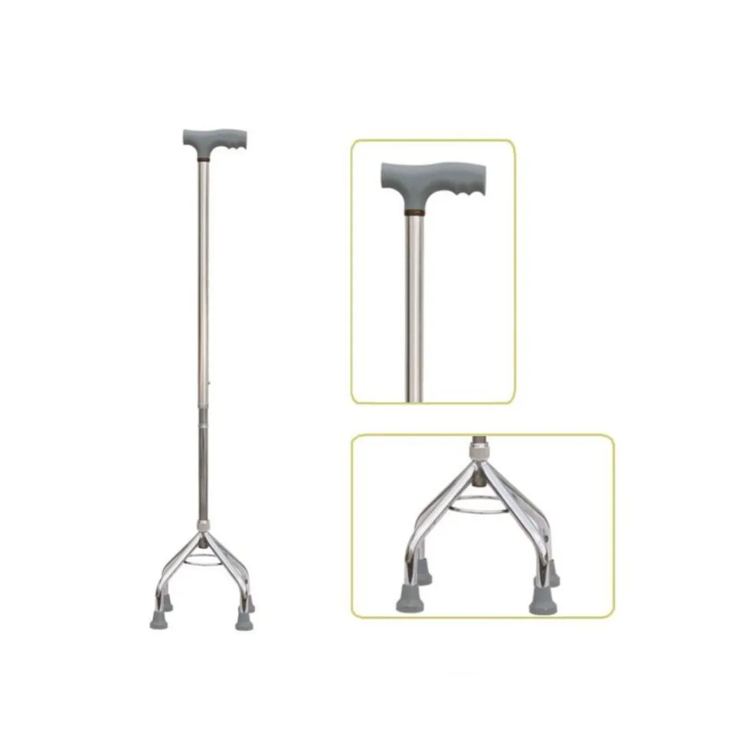 Mobi-Aid Quad Cane Walking Stick Four Legged Cane