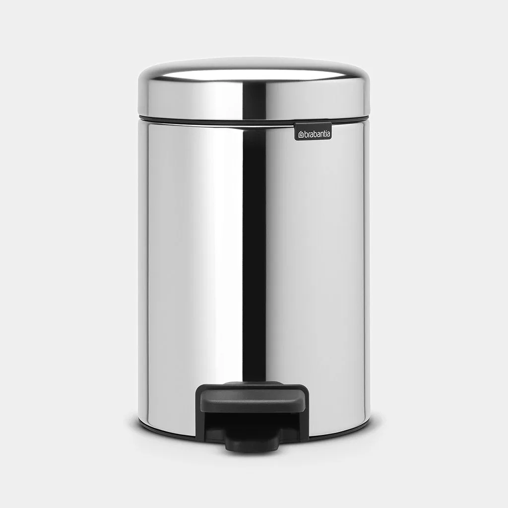 Brabantia NewIcon Pedal Bin 3L Brilliant Steel