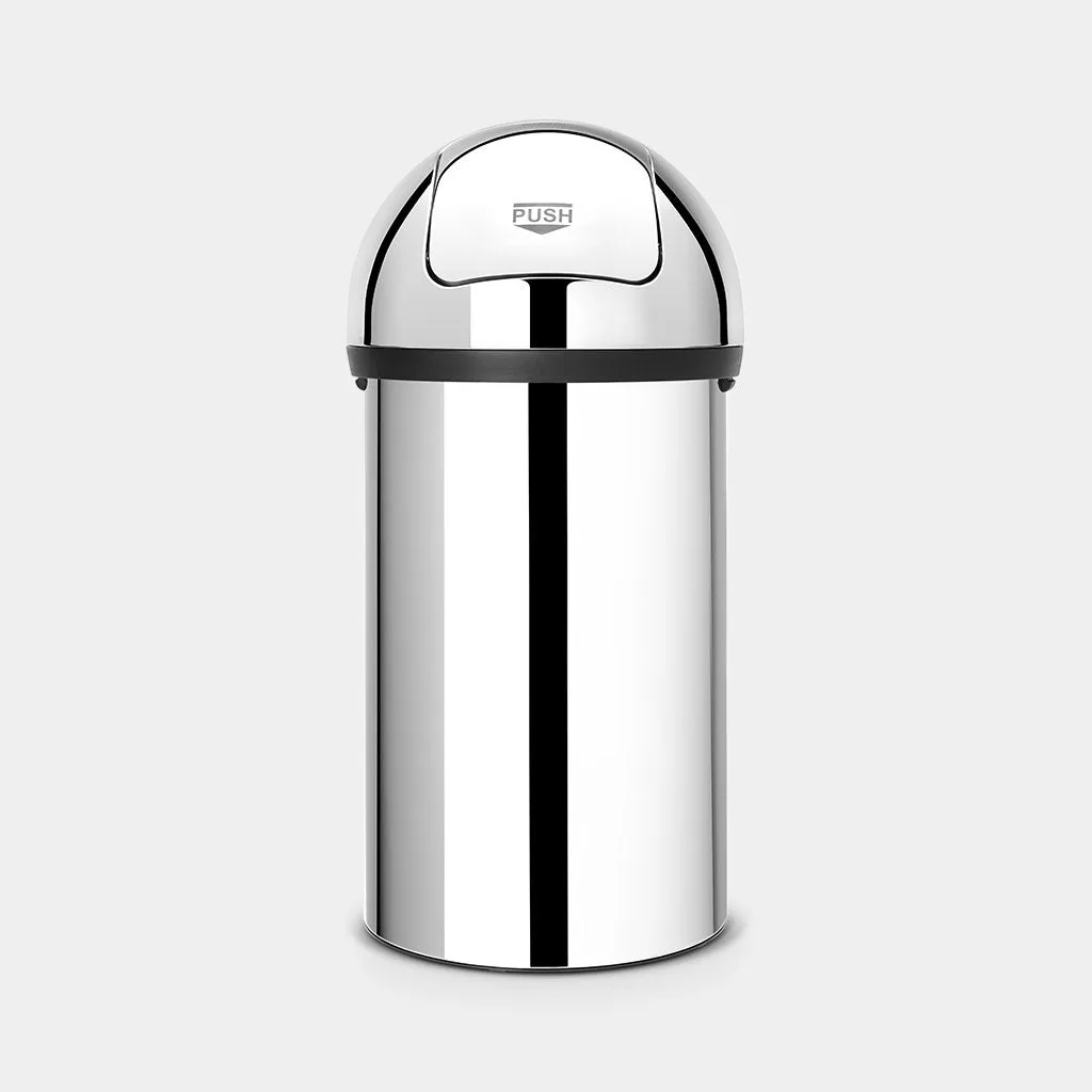 Push bin 60 litre - Brilliant Steel