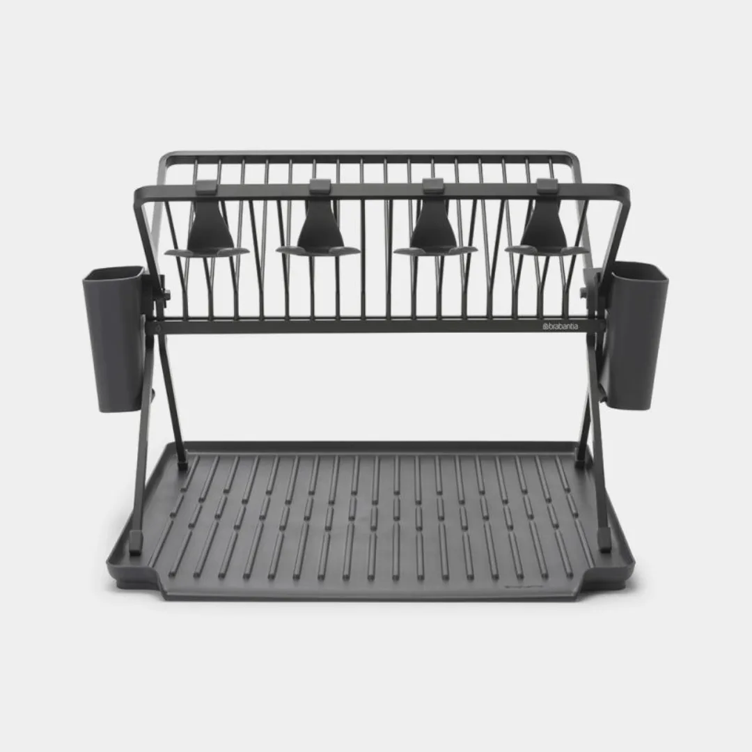 Brabantia Sink Side Foldable Dish Drying Rack Dark Grey