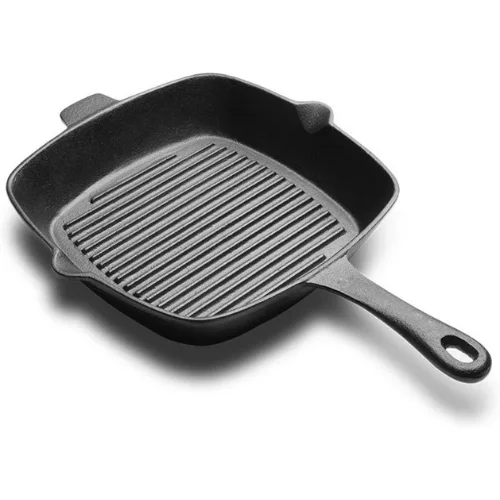 Cast Iron Square Grill Skillet Frying Pan 26cm Oven Safe HM-BA186