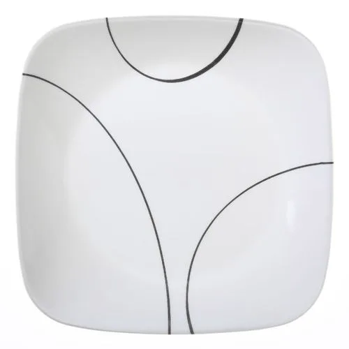 Corelle Simple Lines square Luncheon Plate - Set Of 6 - 22.9cm