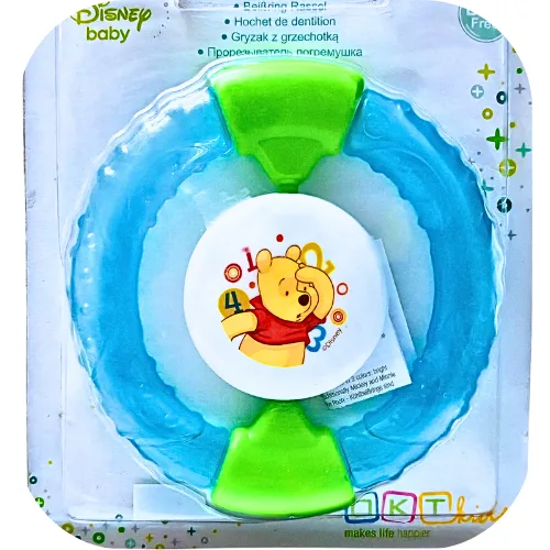 Disney Winnie the Pooh Water filled Rattle Teether 3M+ Blue