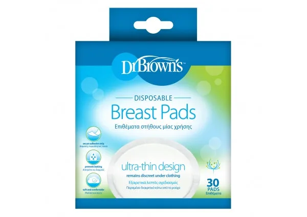 Dr Brown's Disposable Nursing Breast Pads 30-Pack- S4022