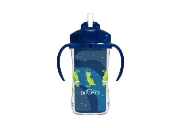 Dr. Brown's 300ml Insulated Straw Cup -blue TC01202