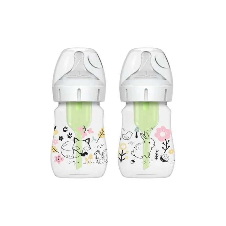 Dr. Brown's Natural FlowÂ® Anti-Colic Options+â¢ Designer Edition Jungle WOODLANDS Wide Mouth