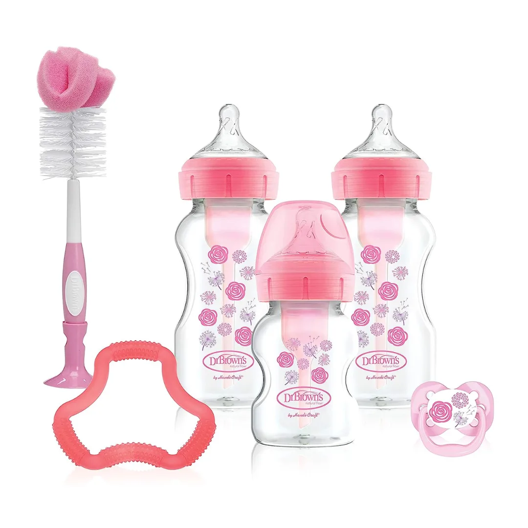 Dr. Brown's Options plus Baby Bottle Gift Set - Pink