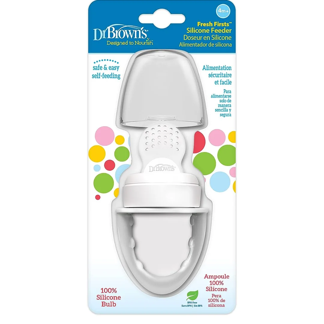 Dr. Brown's Silicone Feeder Designed to Nourish, Fresh Firsts , Grey-TF007