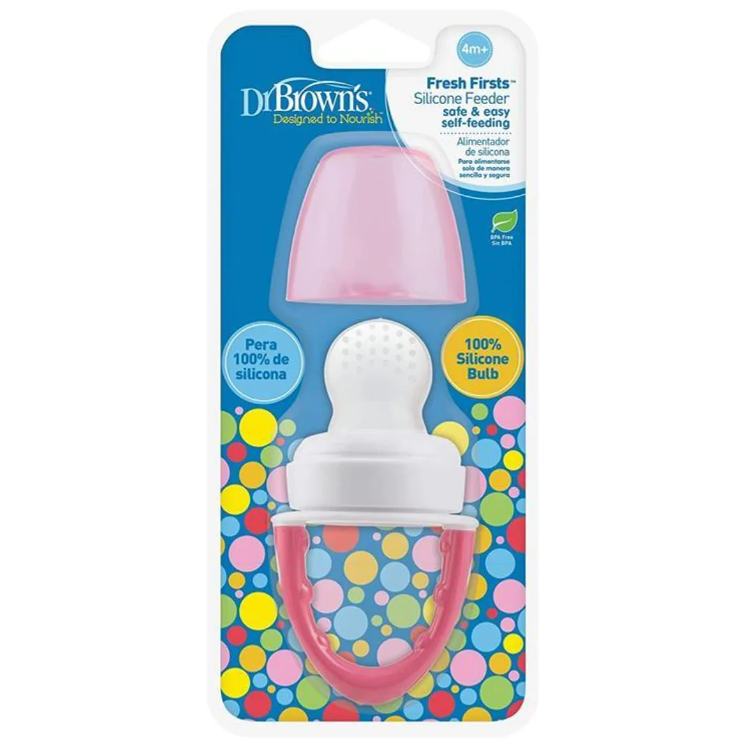 Dr. Brown's Silicone Feeder Designed to Nourish, Fresh Firsts, Pink-TF005