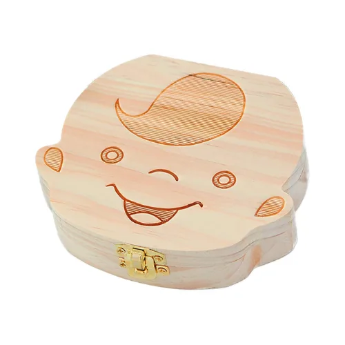 Edu Toys Wooden Tooth Album Keepsake Souvenir Box - Boy