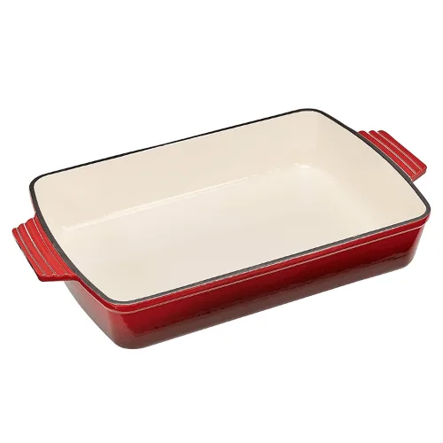 Enamelled Cast Iron Rectangular Roaster 38x27x8.5cm BA176