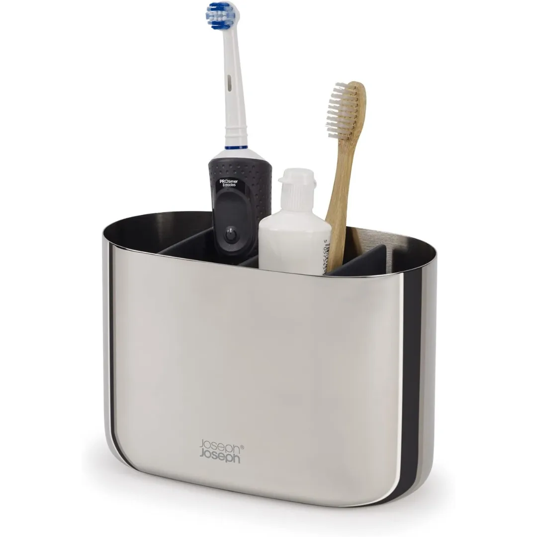 Joseph Joseph EasyStore Luxe Large Tbrush Caddy (Steel)