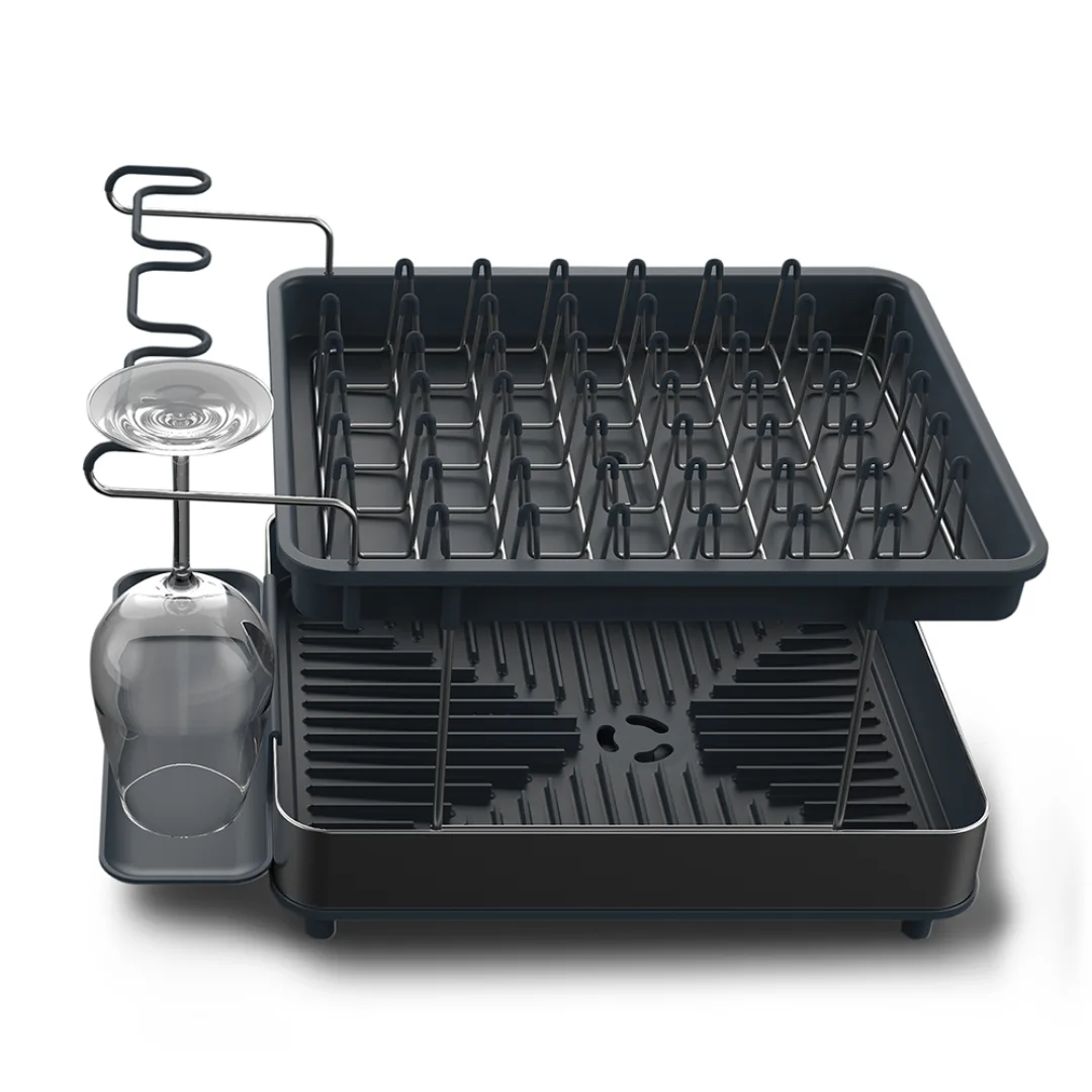 Joseph Joseph Excel Steel 2-Tier Dish Rack Grey 851647
