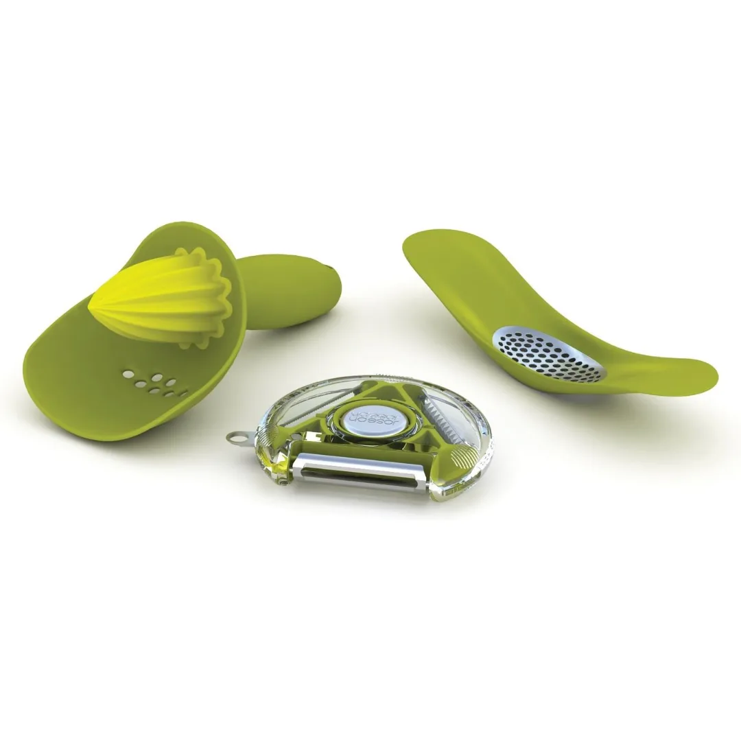 Joseph Joseph Gift Set Garlic Rocker Rotary Peeler Citrus Reamer 98156