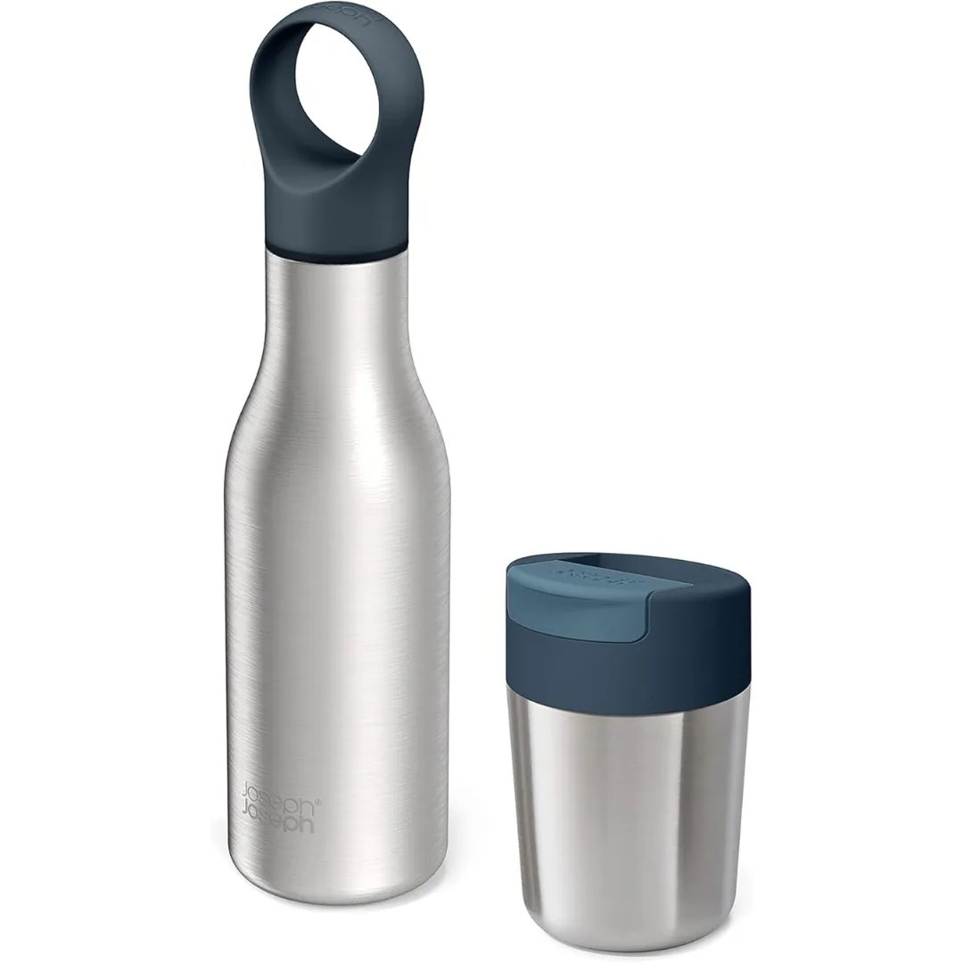 Joseph Joseph Refill Re-Use Repeat Mug & Bottle Set [Steel]