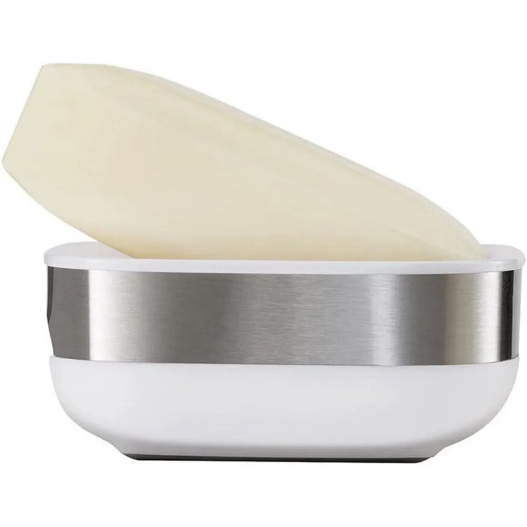 Joseph Joseph Slim Steel Soap Dish White 70533