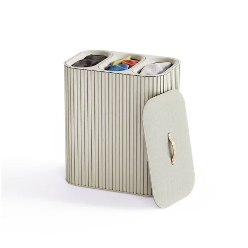 Joseph Joseph Tota Trio Luxe Bamboo Laundry Basket 90L Ecru 5000008
