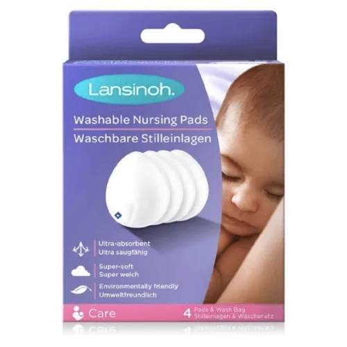 Lansinoh Washable Nursing Pads - 4 pack & Wash Bag-20382