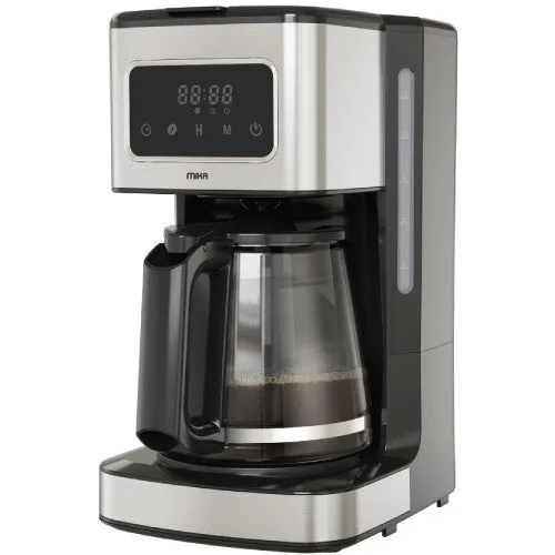MIKA Digital Coffee Maker 1000W 12 Cups Black &amp; Stainless Steel MCMD2002BS