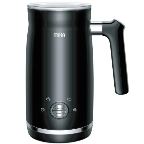 MIKA Milk Frother & Warmer, 360Âº Cordless, Black with SS Trim MMF1002BS
