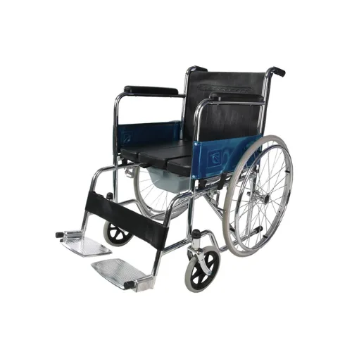 Mobi-Aid Standard Wheelchair with Commode - Foldable, Durable & Comfortable