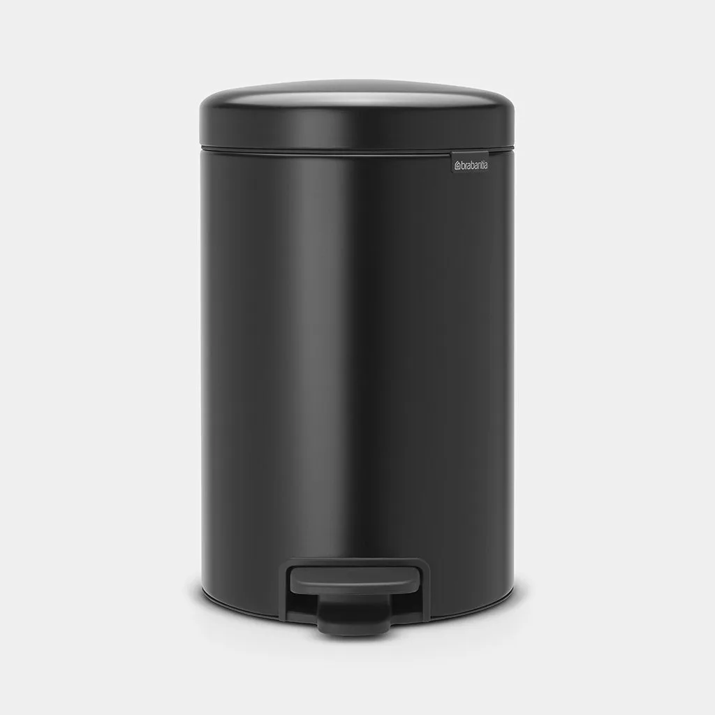 Newicon Pedal Bin 12L - Matt Black