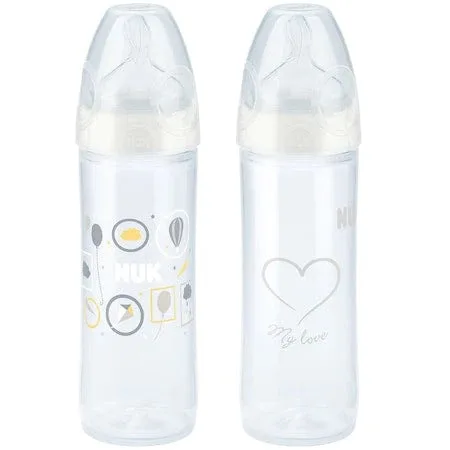 Nuk Classic Baby Feeding Bottle Set of 2 250ML Neutral 6m+ 10225139