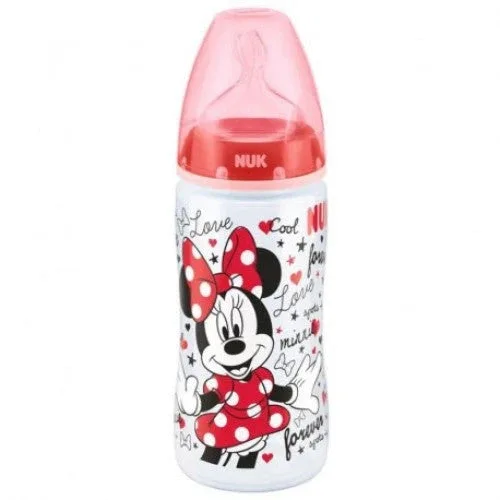 NUK Disney Mickey-Minnie Mouse Baby Bottle First Choice Plus Assorted 300ml Age- 6 -18M -10741535