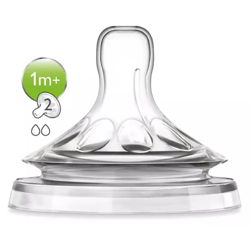 Philips Avent Natural Teats 0m+ 2-Pack SCF652/27