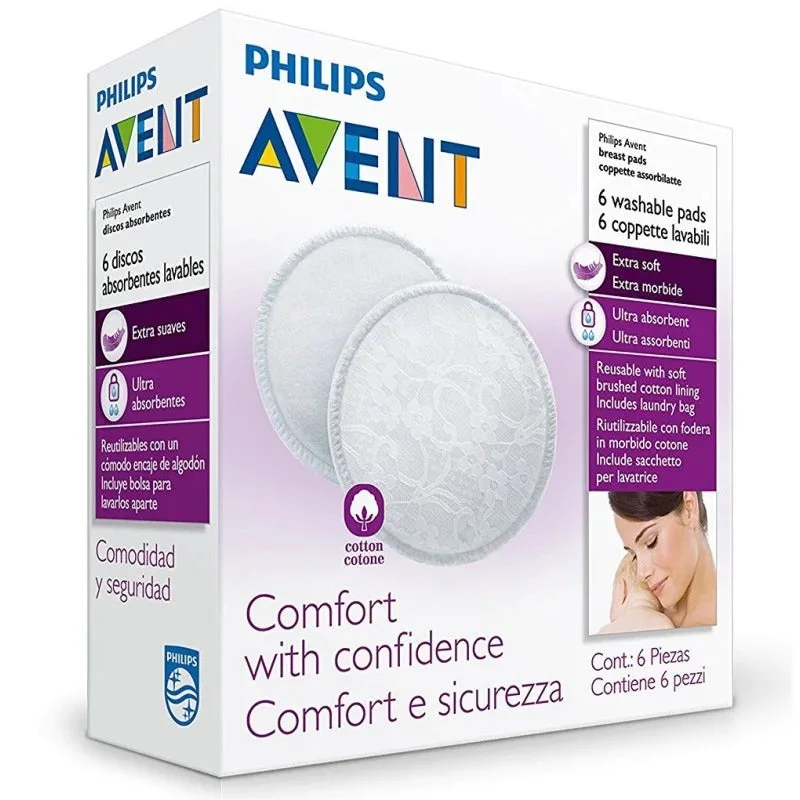 Philips Avent Washable Nursing Pads 6-Pack SCF155/06