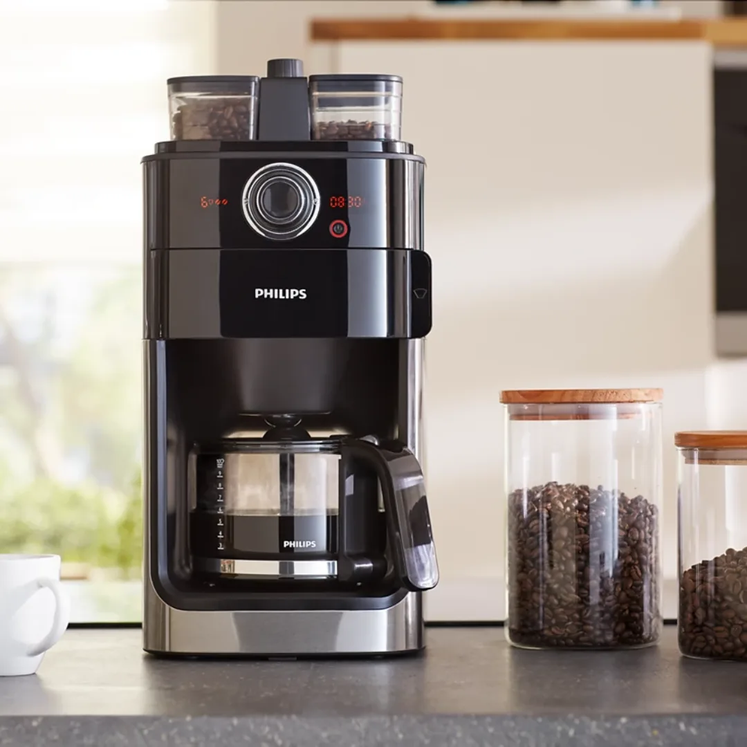 Philips Grind & Brew Coffee Maker HD7762/00 – Built-in Grinder