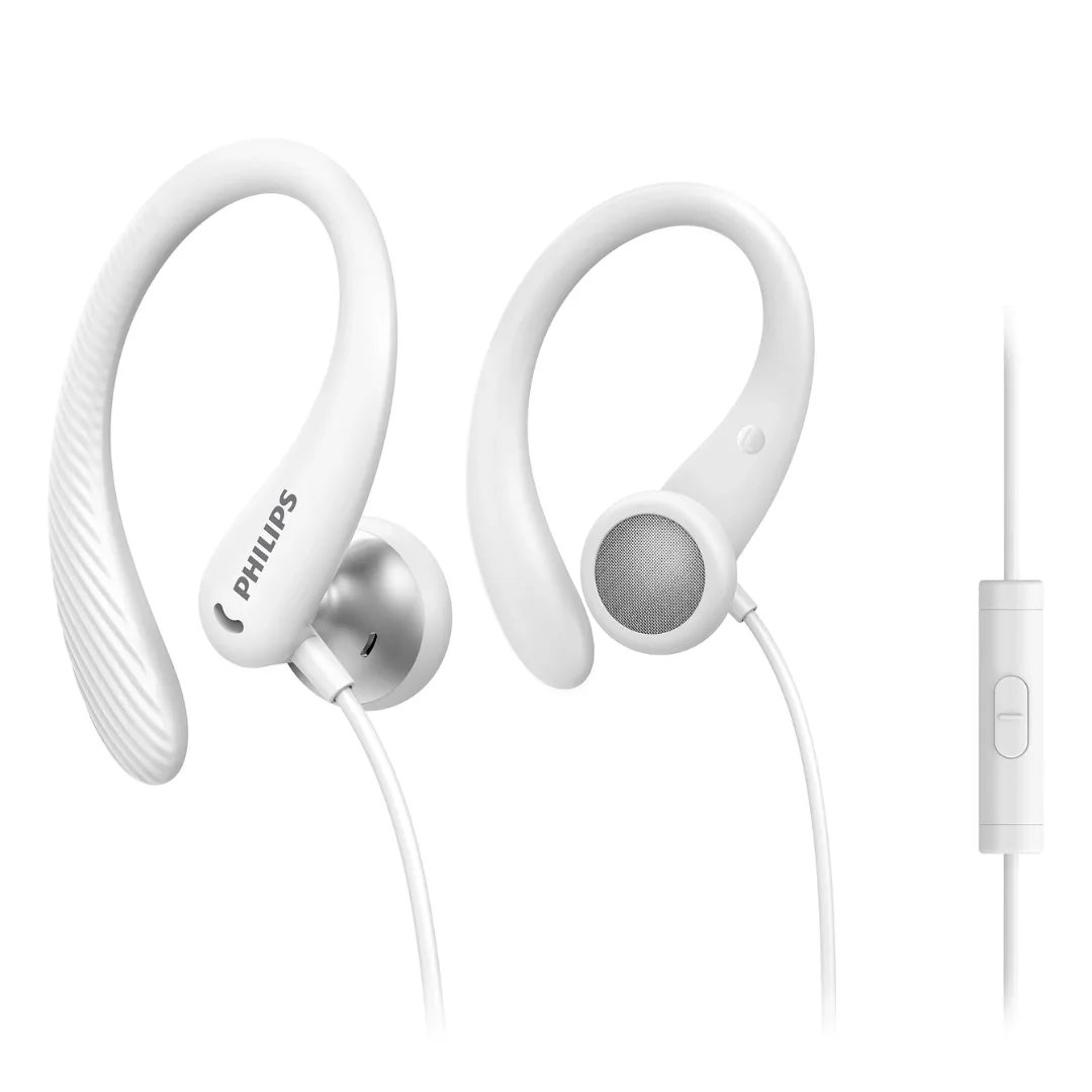 Philips In-Ear Sports Headphones with Mic TAA1105WH/00 Sweat Resistant White