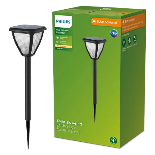 Philips Outdoor Solar Vapora Pedestal Light 1.5W – Warm White