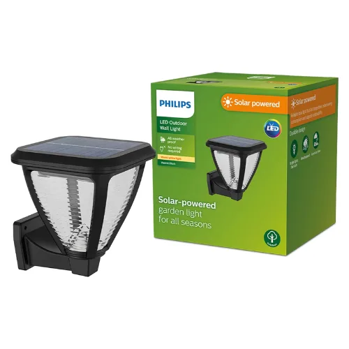 Philips Outdoor Solar Vapora Wall Light 1.5W – Warm White
