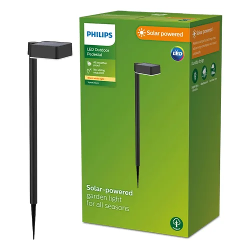 Philips Outdoor Solar Vynce Pedestal Light 1.5W Square