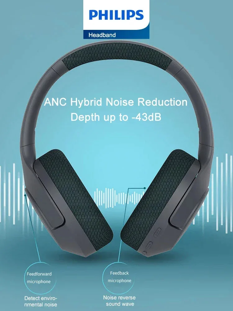 Philips Over-Ear Wireless Noise Cancelling Pro Headphones TAH7508BK/97 Black