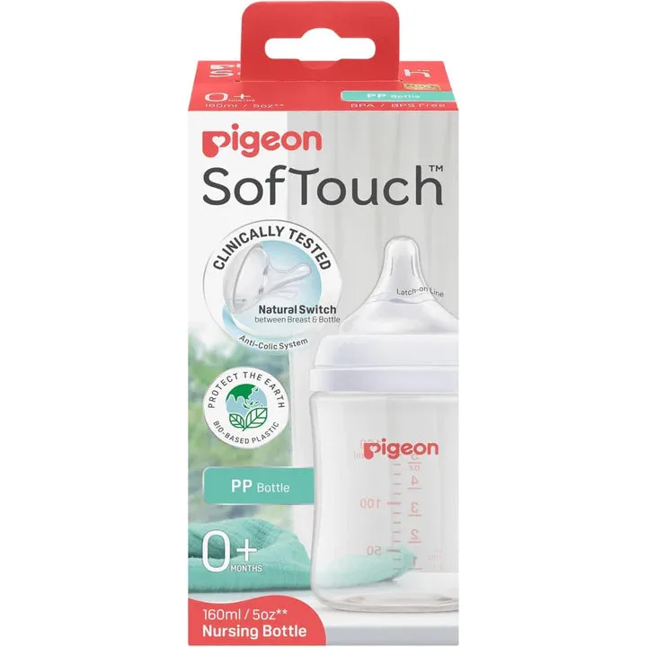 Pigeon SofTouch Nursing Bottle PP 160ml Logo 0+ Months