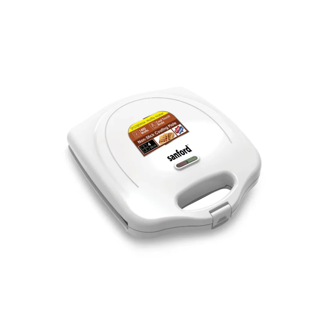 Sanford 4-Slice Waffle Maker 1400W Non-Stick Plates Thermostatic Control SF5780WM