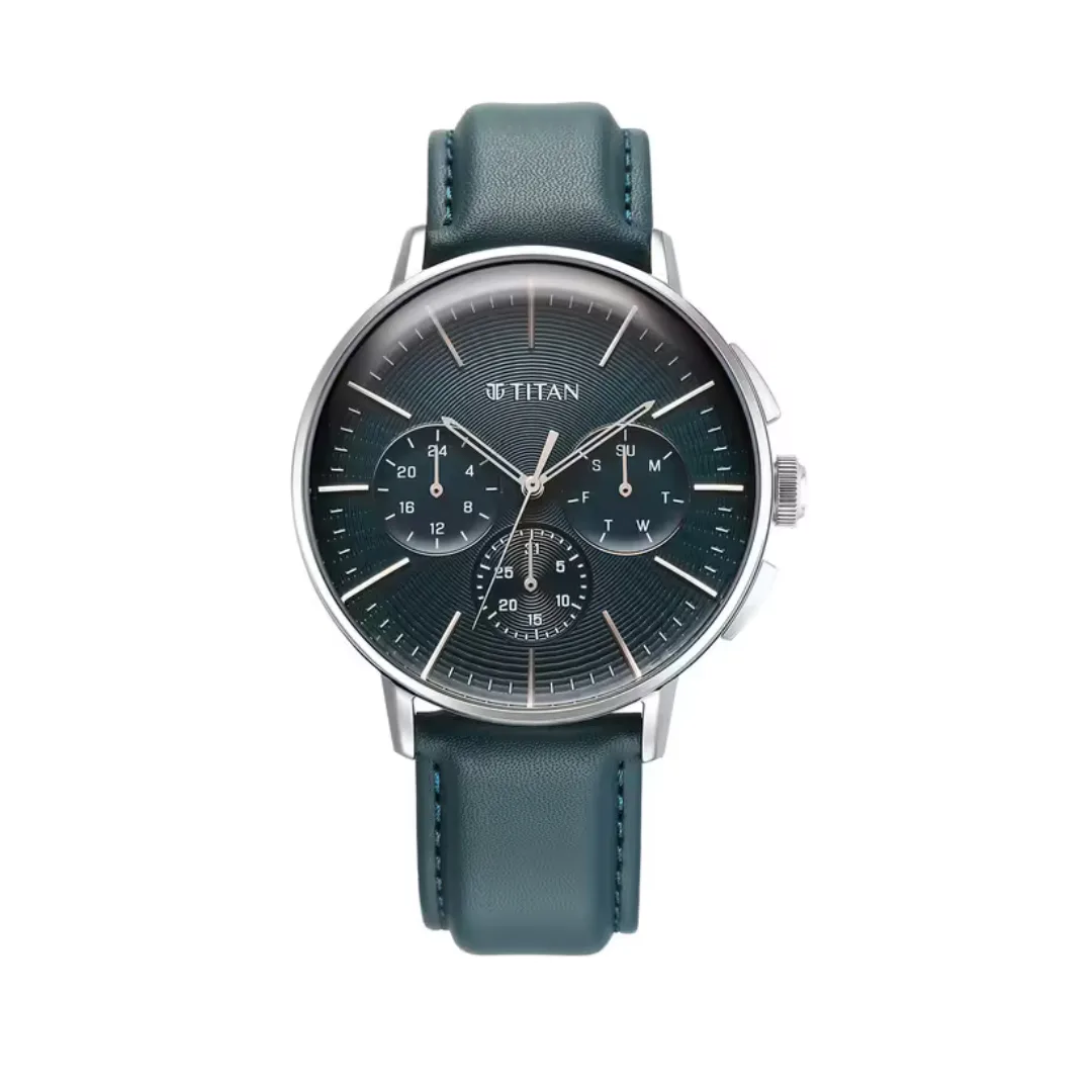 Titan Light Leathers VII – Green Dial Leather Watch for Men | Unique Watch in Kenya