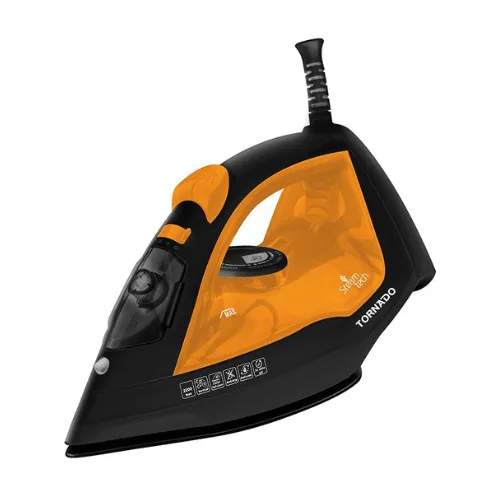 TORNADO Steam Iron 2200 Watt, Ceramic Soleplate, Orange TST-2200
